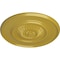 Ekena Millwork Large Floral Ceiling Medallion, Hand-Painted Rich Gold, 41 1/8"OD x 2 1/2"P CM41FLRGS - alternate 3